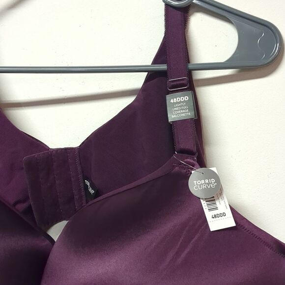 NEW Torrid Lightly Lined Full Coverage Balconette Bra - Purple Size 48DDD - Picture 2 of 6